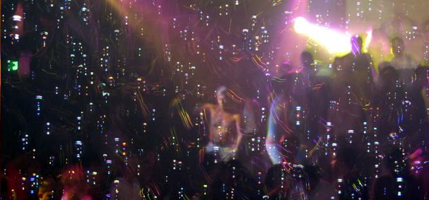 bubbles in a nightclub